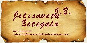 Jelisaveta Betegalo vizit kartica